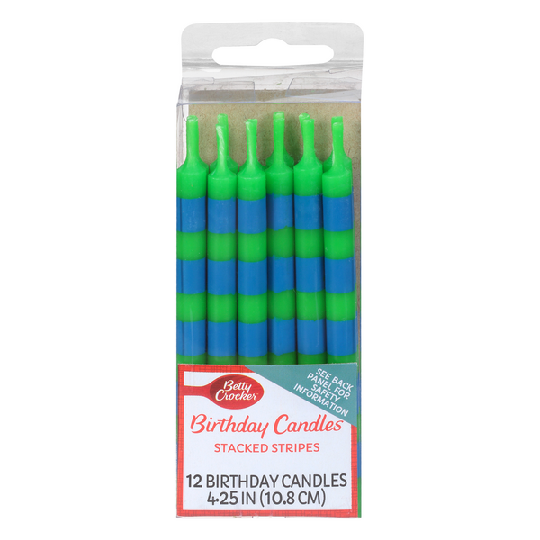 Save on Betty Crocker Birthday Candles Stacked Striped Order Online