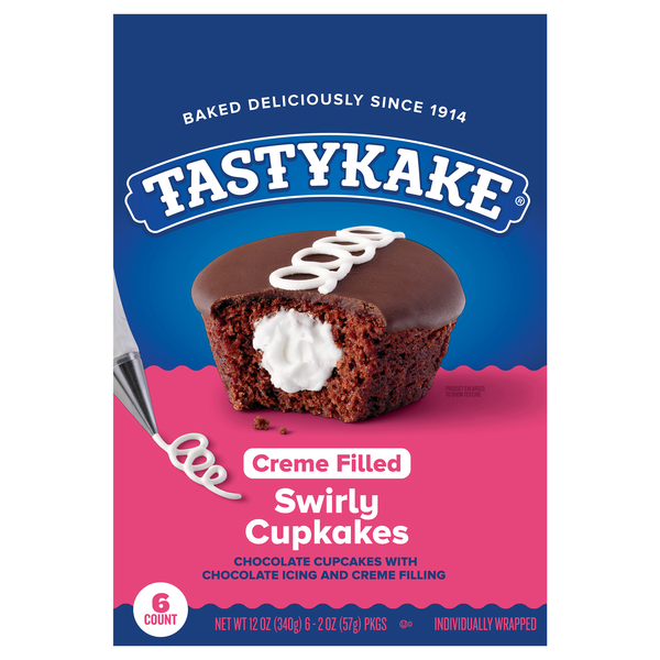 Tastykake Swirly Chocolate Cupkakes - 6 ct