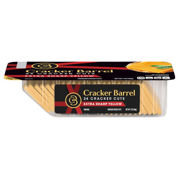 Cracker Barrel Extra Sharp Cheddar Cheese Cracker Cuts - 24 ct