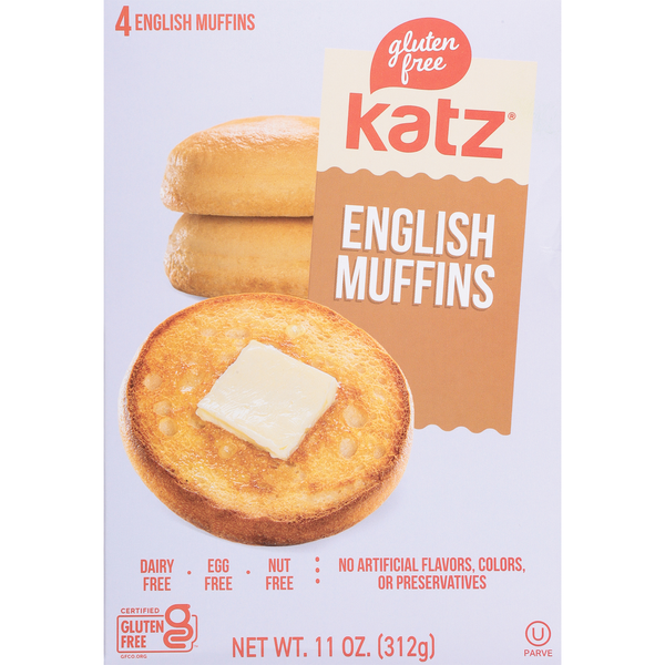 Katz Gluten Free English Muffins - 4 ct Frozen