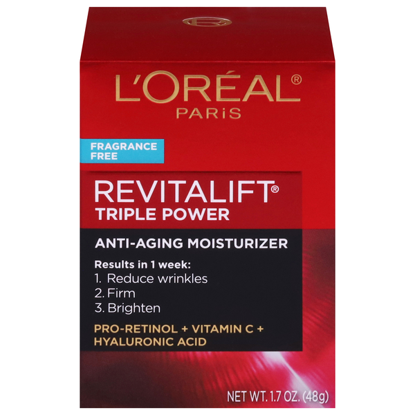 L'Oreal Revitalift Triple Power Anti-Aging Moisturizer Fragrance Free