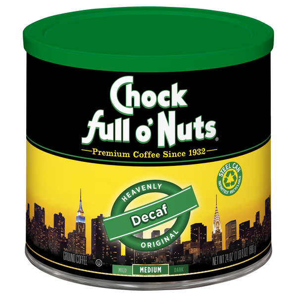 Chock Full O'Nuts Decaf Original Medium Roast Ground Coffee