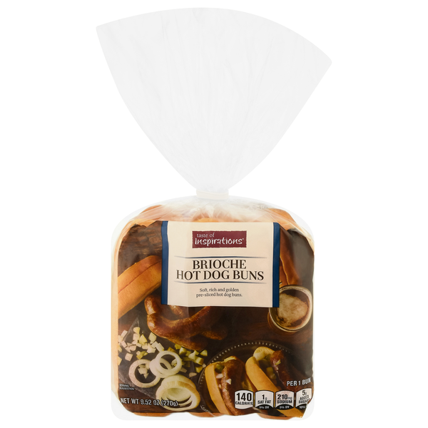 Taste of Inspirations Bakery Brioche Hot Dog Buns - 6 ct