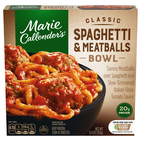 Marie Callender's Classic Spaghetti & Meatballs Bowl Frozen Meal