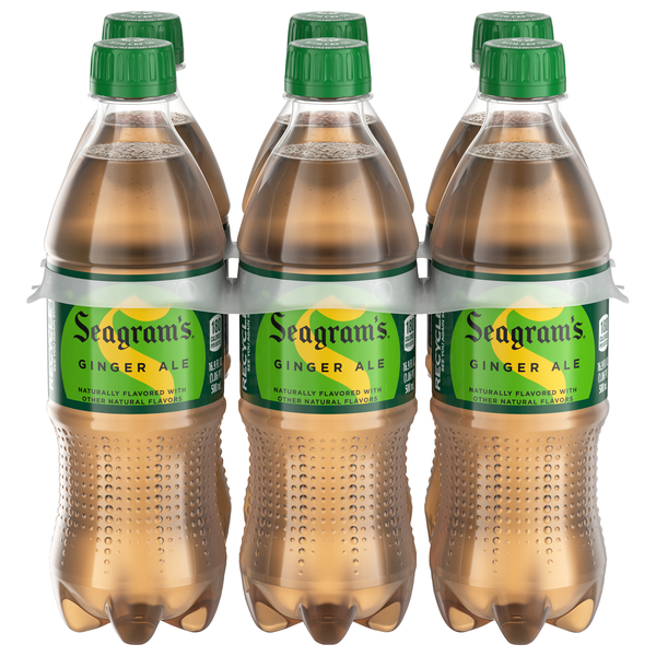 Seagram's Caffeine Free Ginger Ale Soda - 6 pk