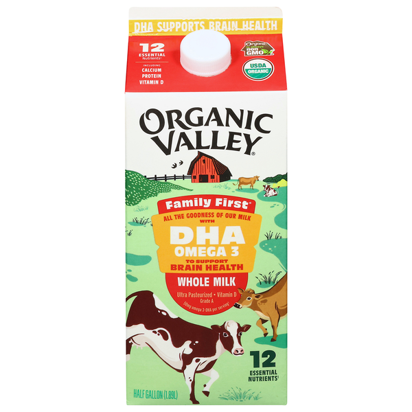 Organic Valley Family First DHA Omega-3 Whole Milk