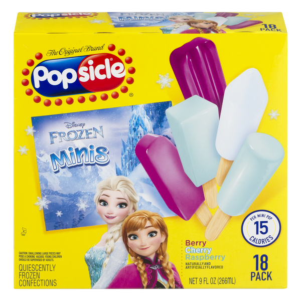 Save on Popsicle Frozen Confections Berry, Cherry, Raspberry 18 ct