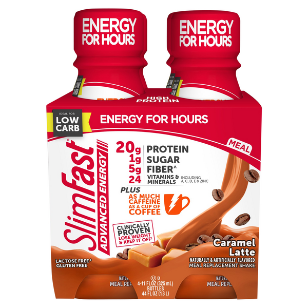 Save on SlimFast Advanced Energy Meal Replacement Shake Caramel Latte