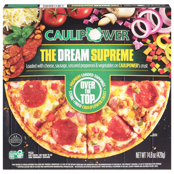 Caulipower Gluten Free Cauliflower Crust The Dream Supreme Pizza Frozen