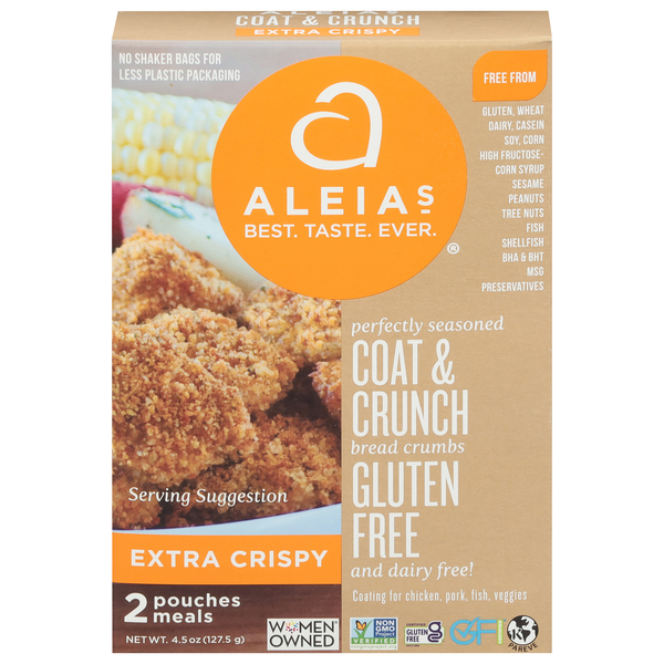 Aleia's Gluten Free Extra Crispy Coat & Crunch Pouches - 2 ct