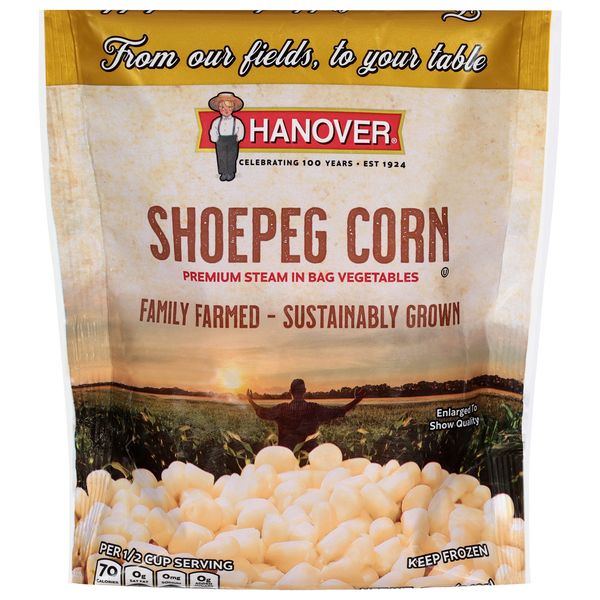 Hanover The Gold Line Steam In Bag Shoepeg Corn Frozen