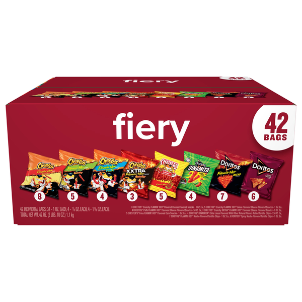 Frito-Lay Fiery Mix Variety Pack Mega Size - 42 ct