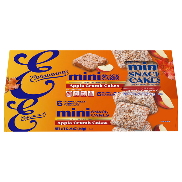 Entenmann's Baker's Delights Mini Apple Crumb Cakes - 6 ct