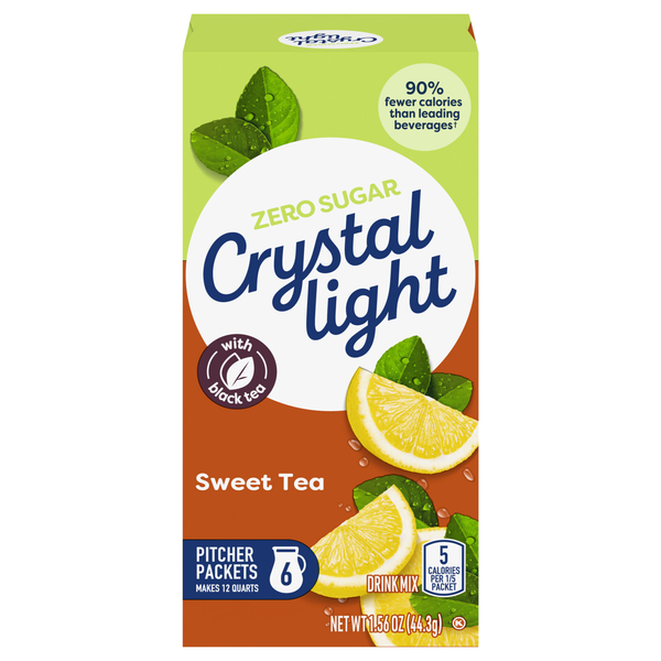 Crystal Light Sugar Free Sweet Iced Tea Mix Pitcher Packets - 6 ct