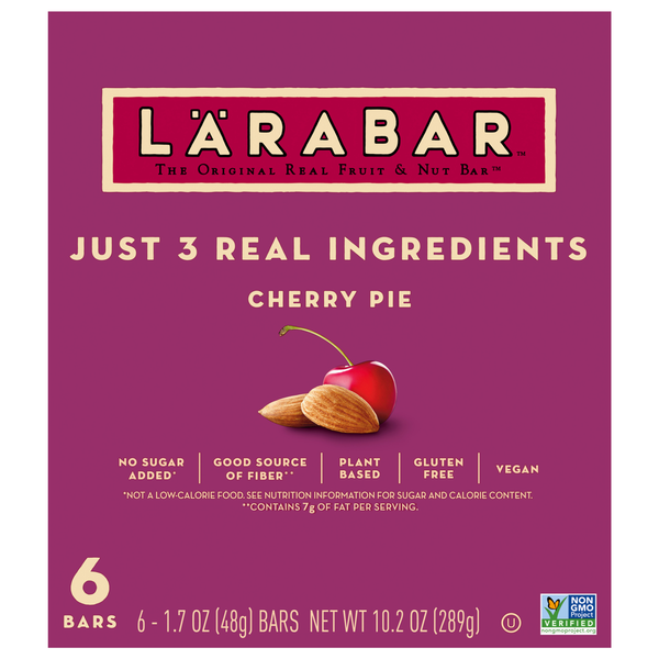 LARABAR Gluten Free Cherry Pie Fruit & Nut Bars - 6 ct