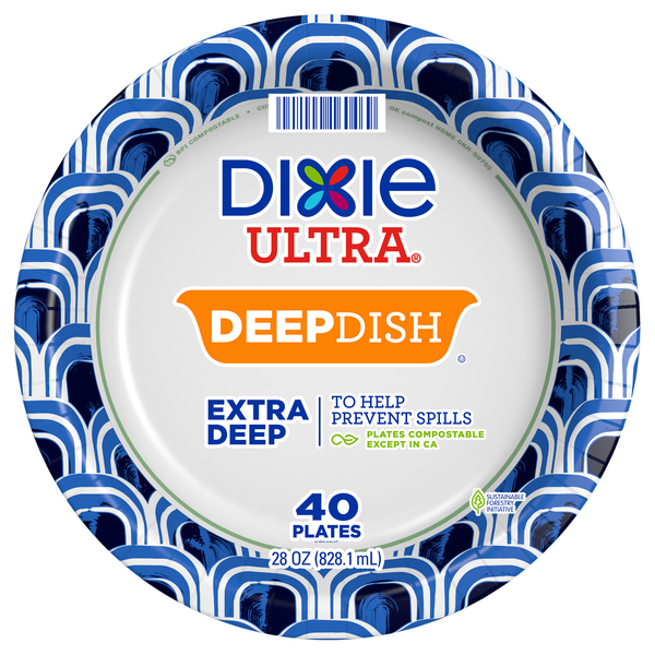 Dixie Ultra Deep Dish Extra Deep Paper Plates 28 oz