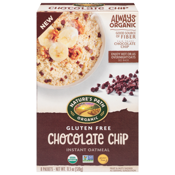 Nature's Path Organic Gluten Free Chocolate Chip Instant Oatmeal - 8 ct