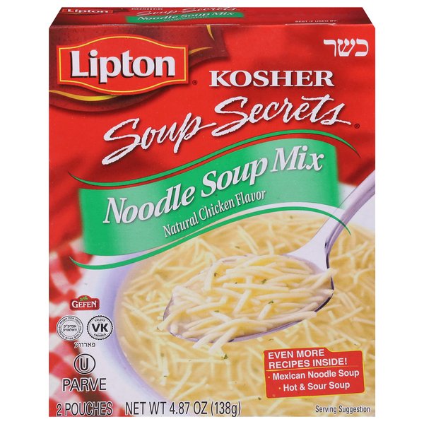 Lipton Kosher Noodle Soup Mix Chicken Flavor - 2 ct