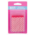 Bakery Crafts Red Candy Stripes Birthday Candles