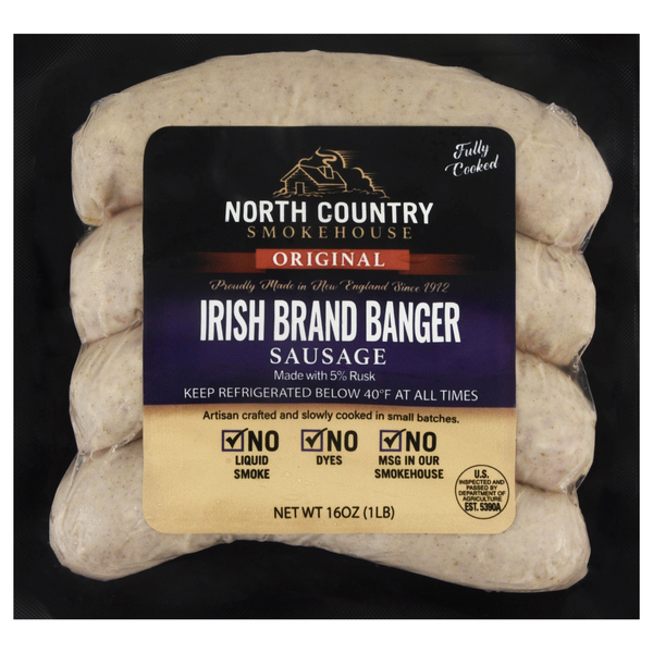North Country Smokehouse Original Irish Brand Banger Sausage - 4 ct