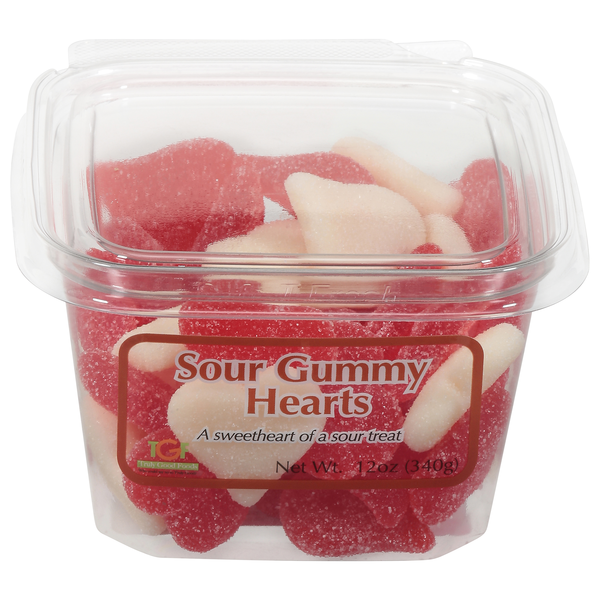 Save on Truly Good Foods Sour Gummy Hearts Valentine's Day Candy Order Online Delivery Food Lion