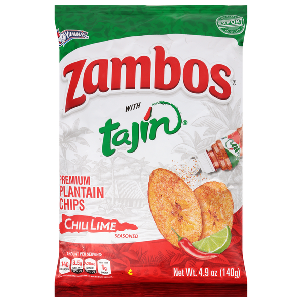 Zambos Premium Chili Lime with Tajin Plantain Chips
