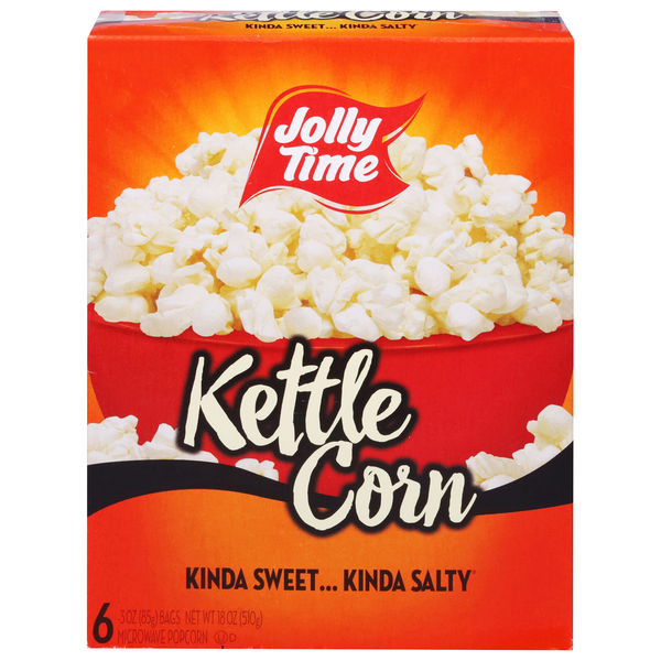 Jolly Time Kinda Sweet Kinda Salty Kettle Corn Microwave Popcorn - 6 ct
