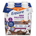 Ensure MAX Milk Chocolate 30g Protein Nutrition Shake with Caffeine - 4 pk