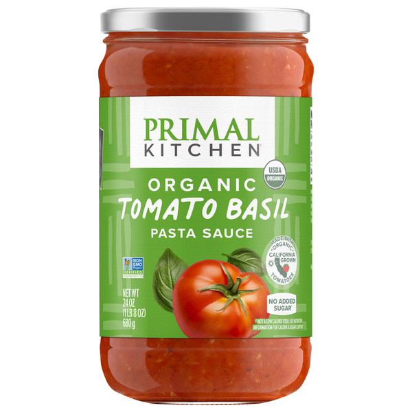 Primal Kitchen Tomato Basil Marinara Pasta Sauce Made with Avocado Oil