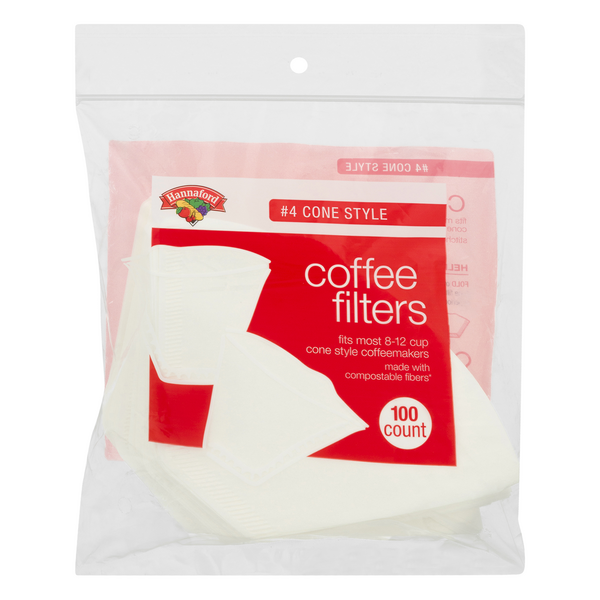 Hannaford Coffee Filters #4 Cone Style