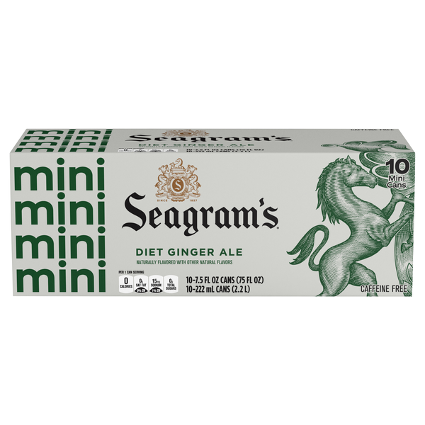 Seagram's Zero Sugar Ginger Ale - 10 pk