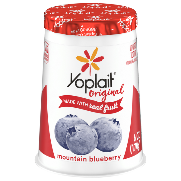 Yoplait Original Low Fat Mountain Blueberry Yogurt Cup