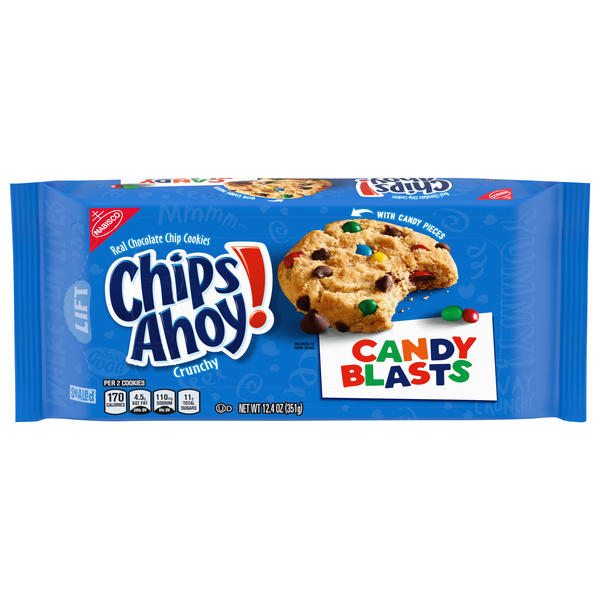 Save on Nabisco Chips Ahoy! Candy Blasts Crunchy Chocolate Chip Cookies ... Save on Nabisco Chips Ahoy! Candy Blasts Crunchy Chocolate Chip Cookies ...