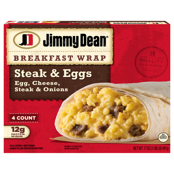 Jimmy Dean Steak & Eggs Breakfast Wrap - 4 ct