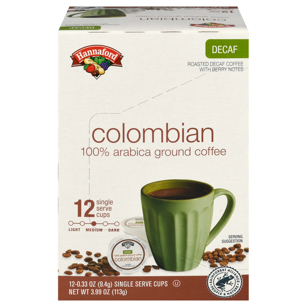 Hannaford Colombian Medium Roast Single Serve Coffee Cups