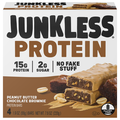 Junkless Gluten Free Peanut Butter Chocolate Brownie Protein Bars - 4 ct