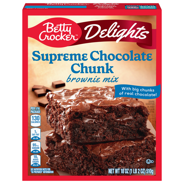 Betty Crocker Delights Supreme Chocolate Chunk Brownie Mix