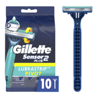 Gillette Sensor2 Plus Pivot Disposable Razors with Lubrastrip