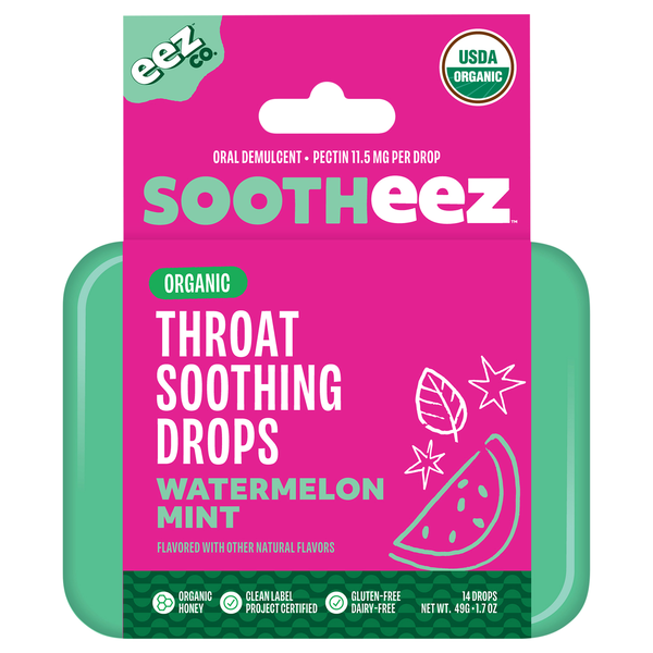 Eez Co. Sootheez Organic Watermelon Mint Throat Soothing Drops