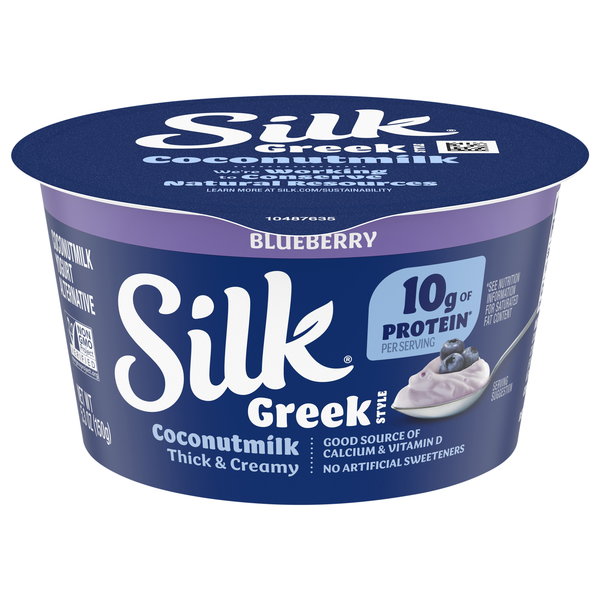 Silk Vegan Greek Style Blueberry Coconutmilk Yogurt Alternative Cup