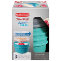 Rubbermaid Take Alongs Twist & Seal Containers + Trays + Lids 1.6 Cup