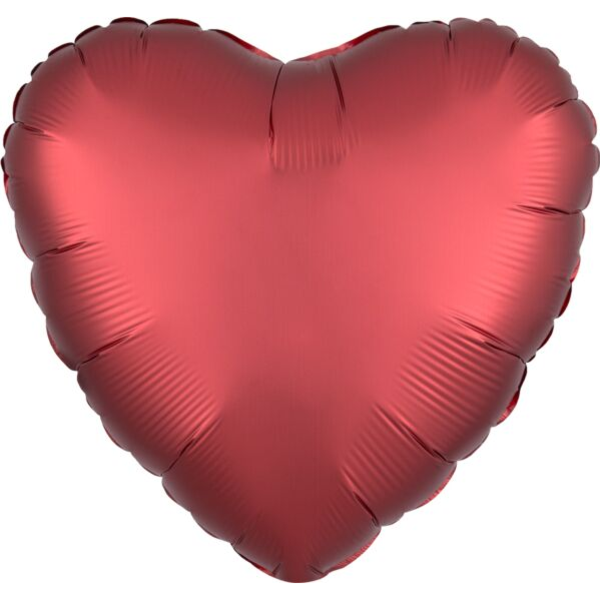 Sangria Heart 17 Inch Luxe Helium-Filled Foil Balloon