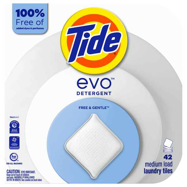 Tide Evo Free & Gentle Medium Load Laundry Detergent Tiles
