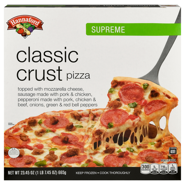 Hannaford Classic Crust Supreme Pizza Frozen