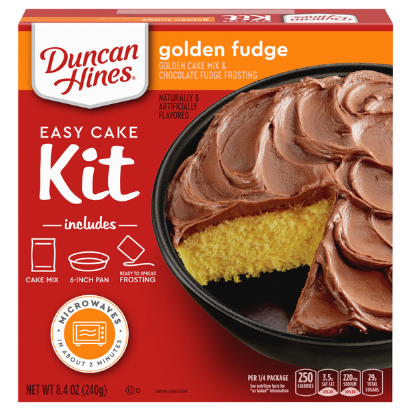 Duncan Hines Golden Fudge Easy Cake Mix Kit