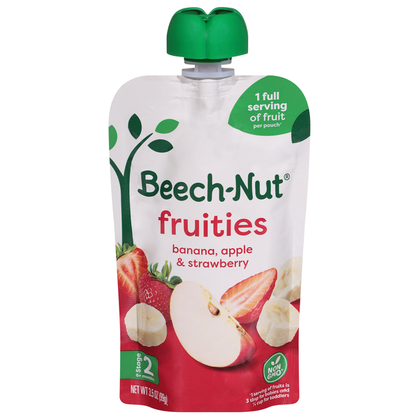 Beech-Nut Fruities Stage 2 Baby Food Banana Apple & Strawberry