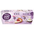 Dannon Light + Fit Fat Free Straw Cheesecake/Coconut Van Greek Yogurt 6 ct
