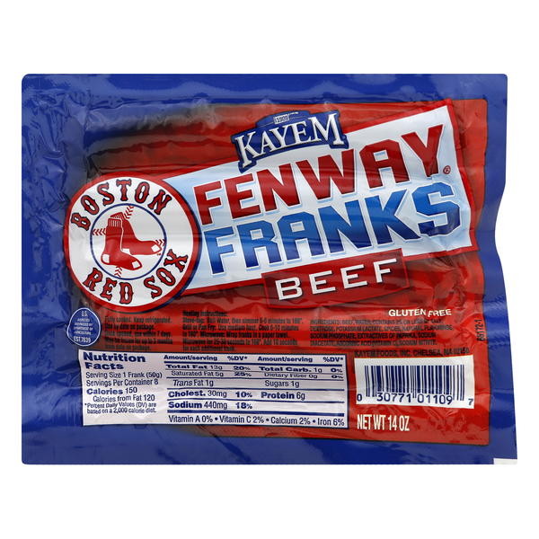Kayem Fenway Beef Franks - 8 ct