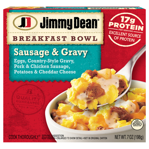 Jimmy Dean Sausage & Gravy Breakfast Bowl Frozen Meal