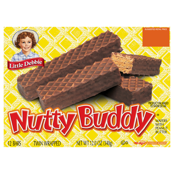 Little Debbie Peanut Butter Nutty Buddy Wafer Bars - 12 ct